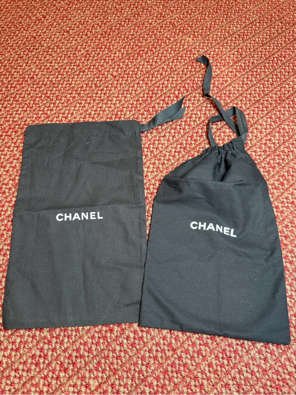 CHANEL Black Drawstring Dust Bags (2)